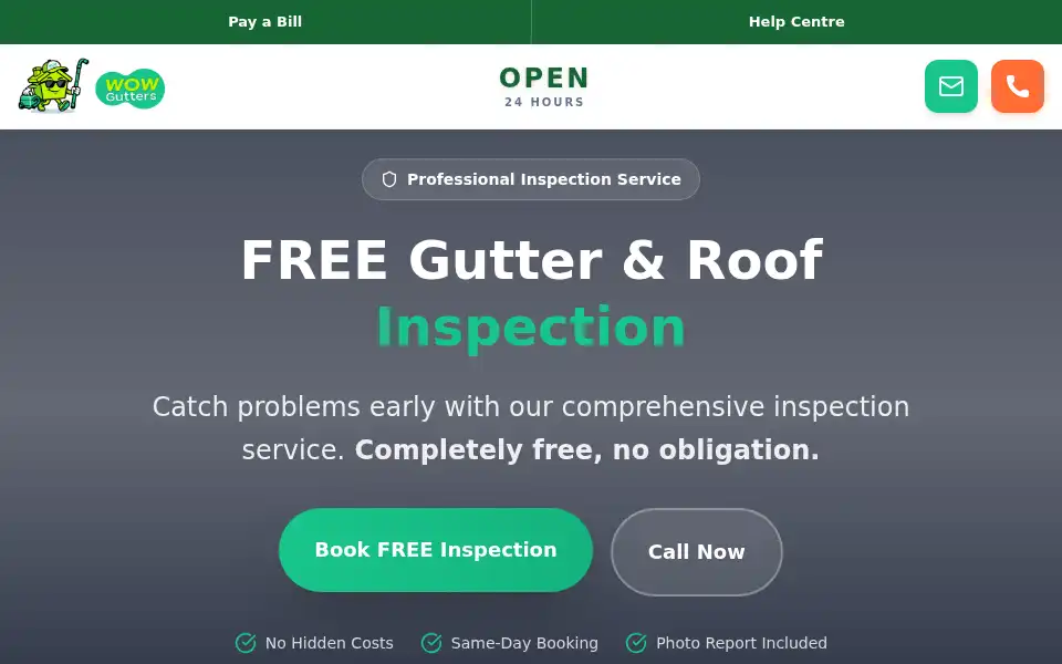 Screenshot of wowgutters.co.uk