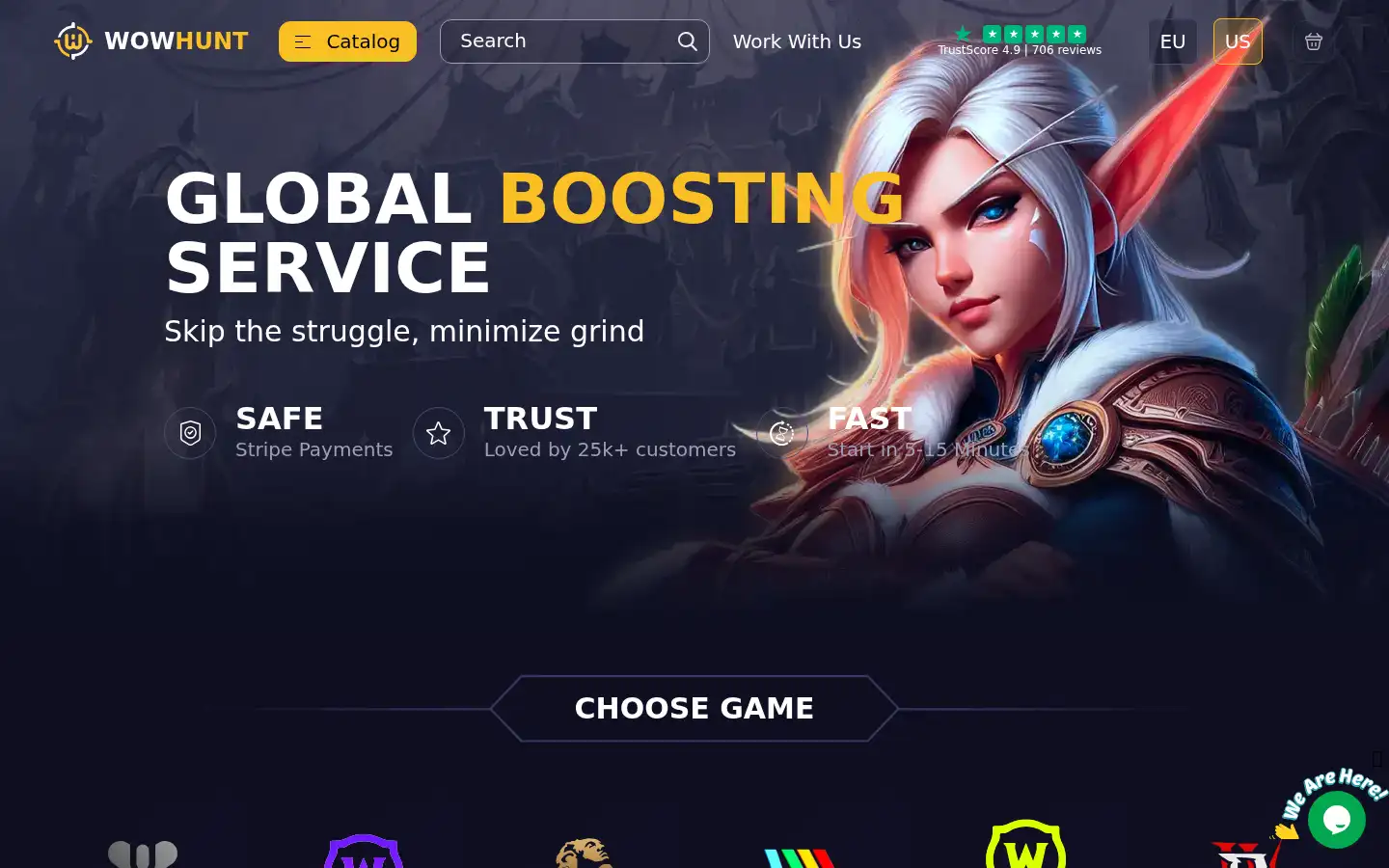 Screenshot of wowhunt.com