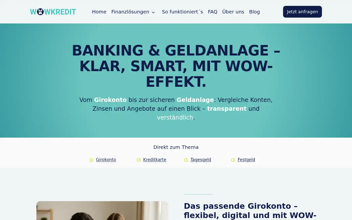 Screenshot of wowkredit.de