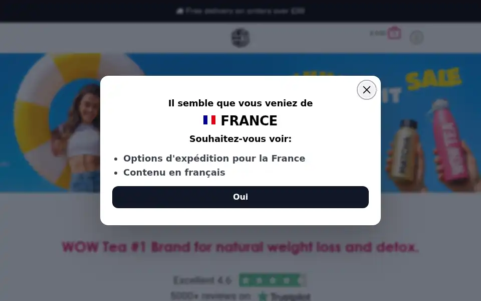 Screenshot of wowtea.us