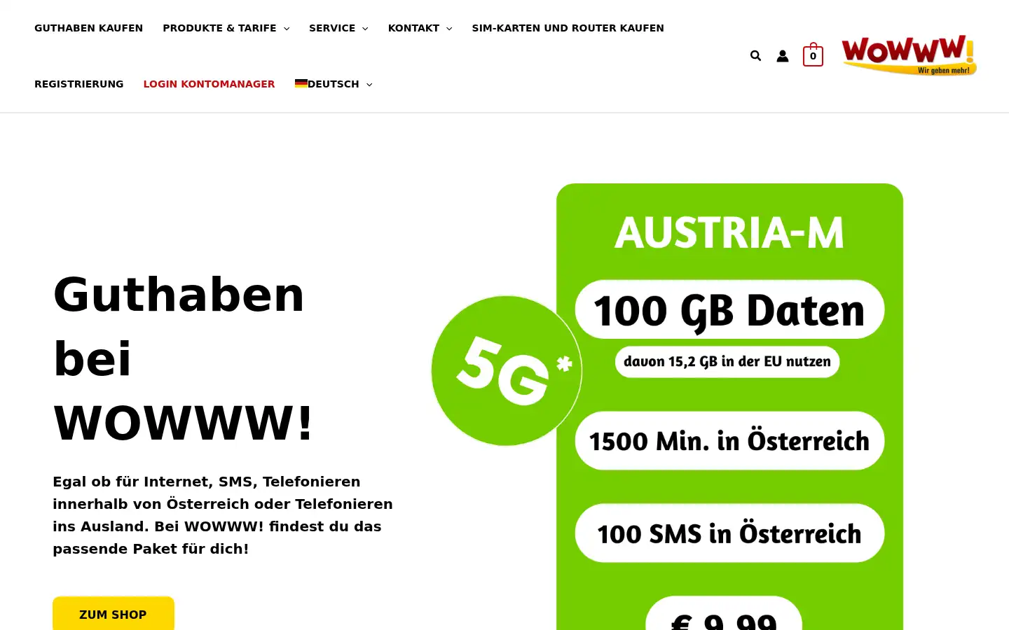 Screenshot of wowww.at