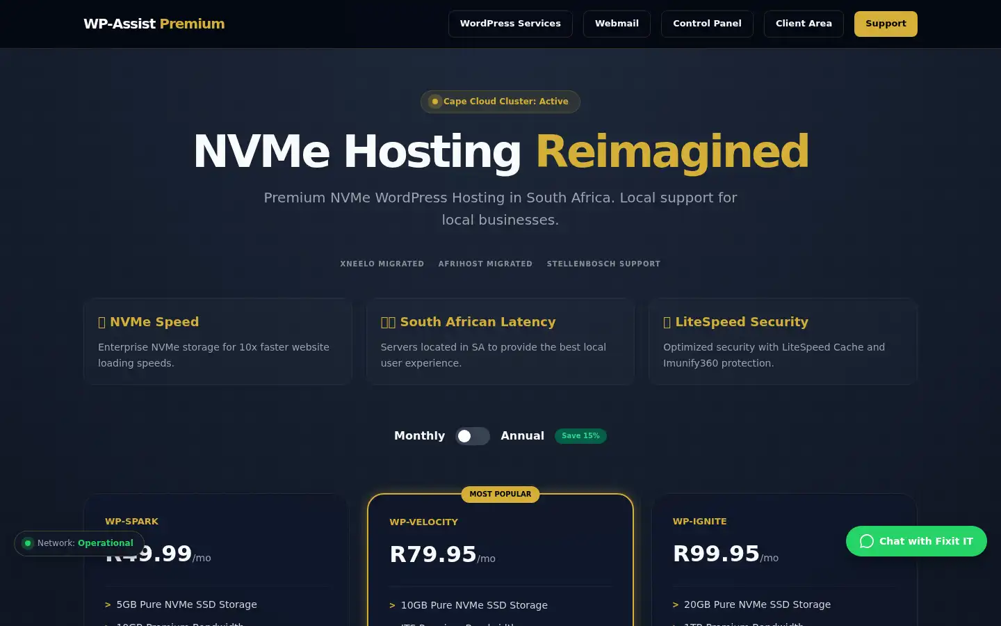 Screenshot of wp-assist.co.za