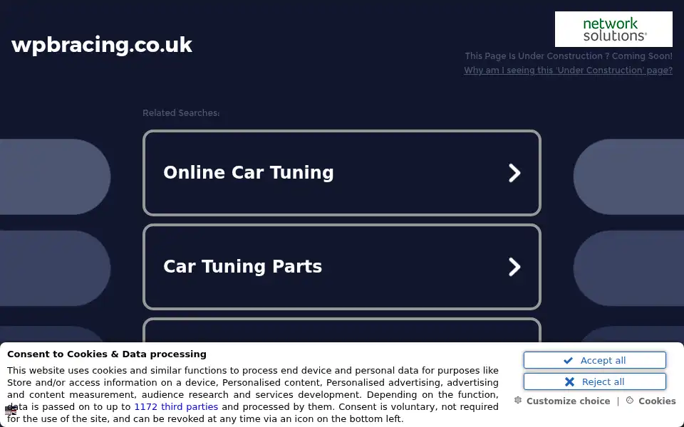 Screenshot of wpbracing.co.uk