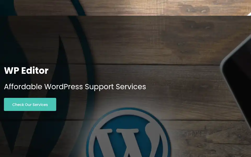 Screenshot of wpeditor.co.uk