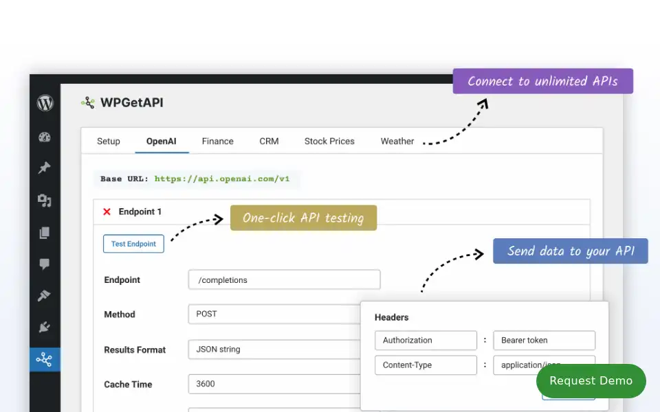 Screenshot of wpgetapi.com