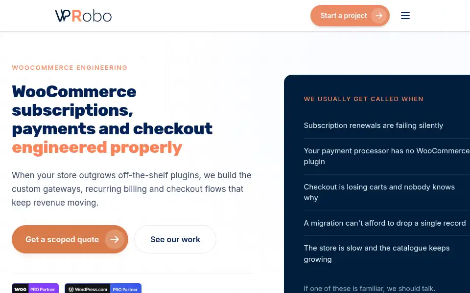 Screenshot of wprobo.com