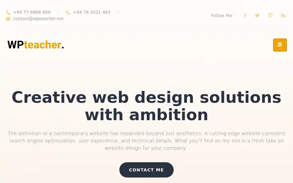 Screenshot of wpteacher.me