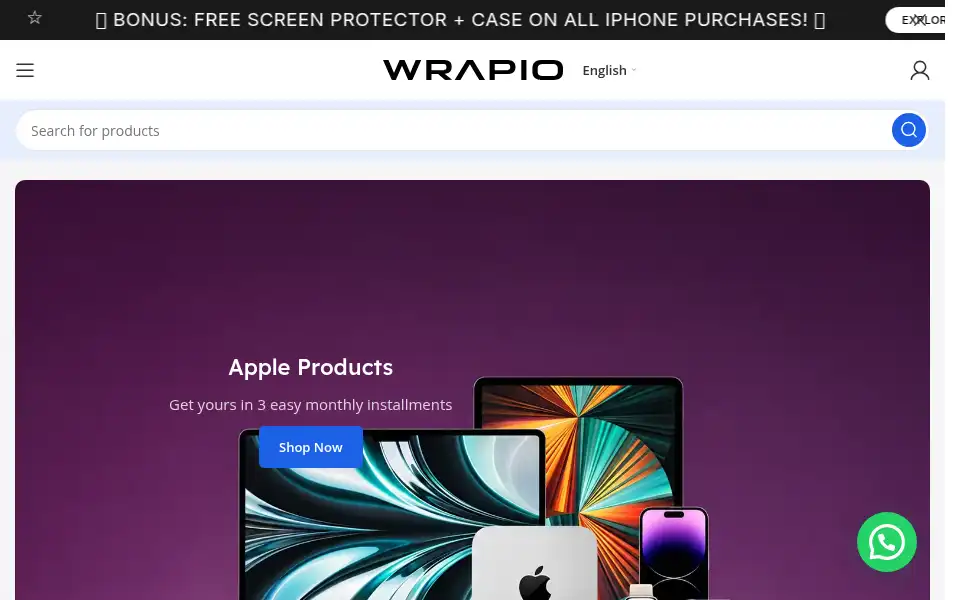 Screenshot of wrapio.shop