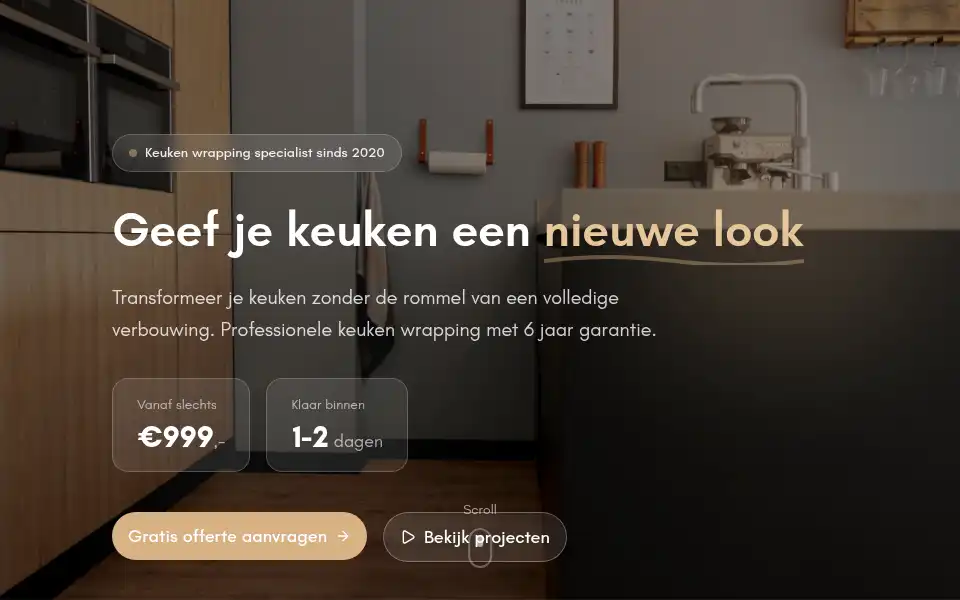 Screenshot of wrapjekeuken.nl