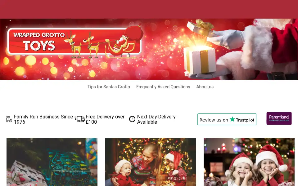 Screenshot of wrappedgrottotoys.co.uk
