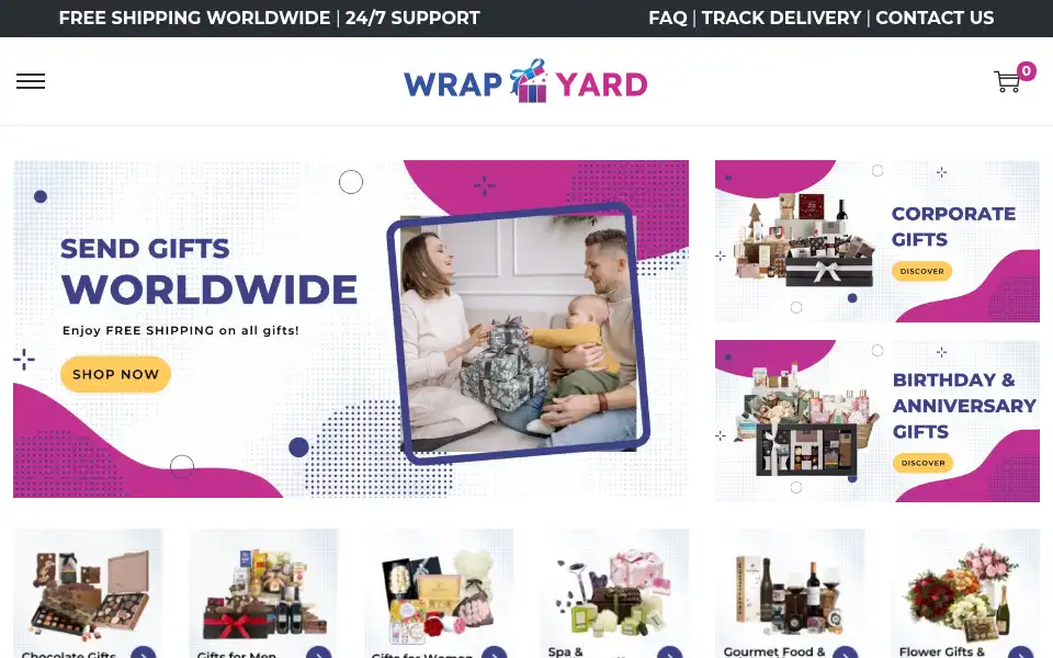 Screenshot of wrapyard.com