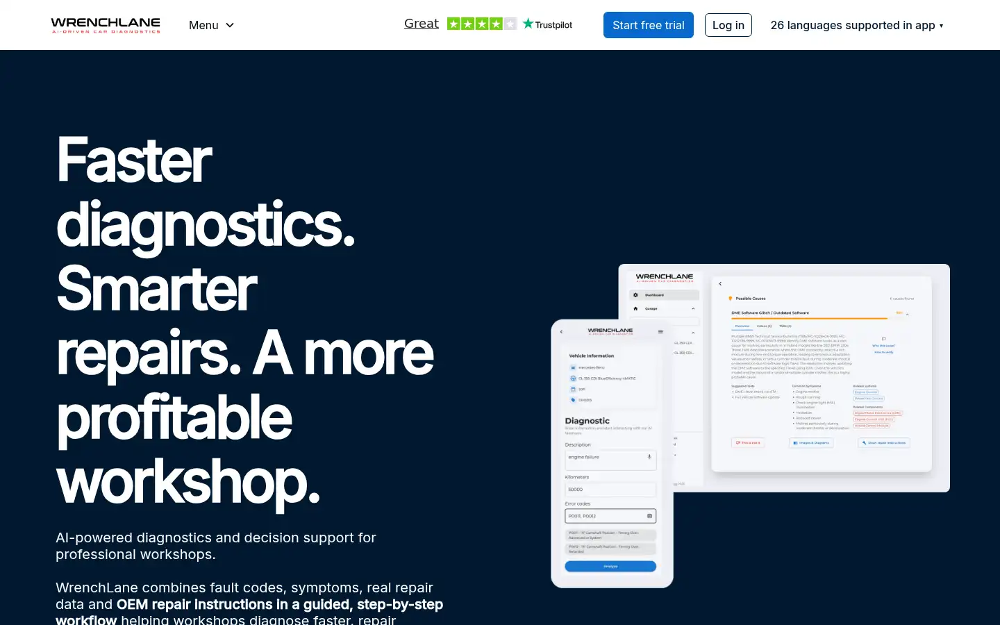 Screenshot of wrenchlane.com