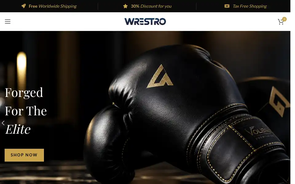 Screenshot of wrestro.com