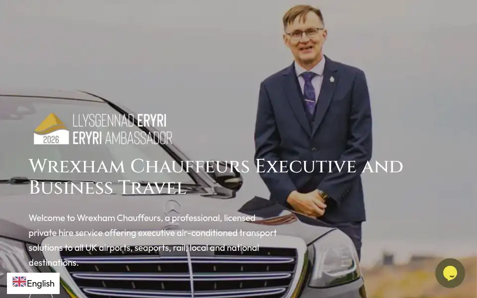 Screenshot of wrexhamchauffeurs.co.uk