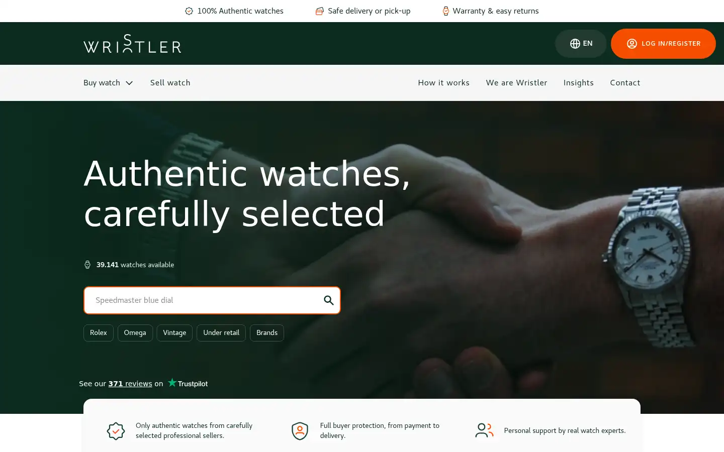 Screenshot of wristler.eu
