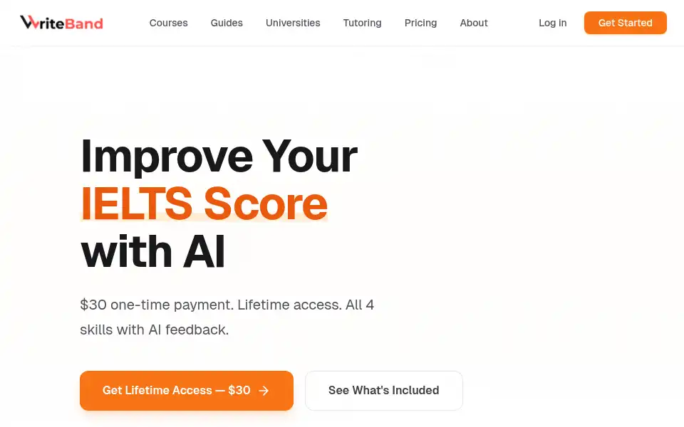 Screenshot of writeband.com