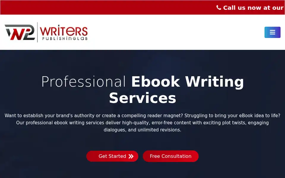 Screenshot of writerspublishinglab.com