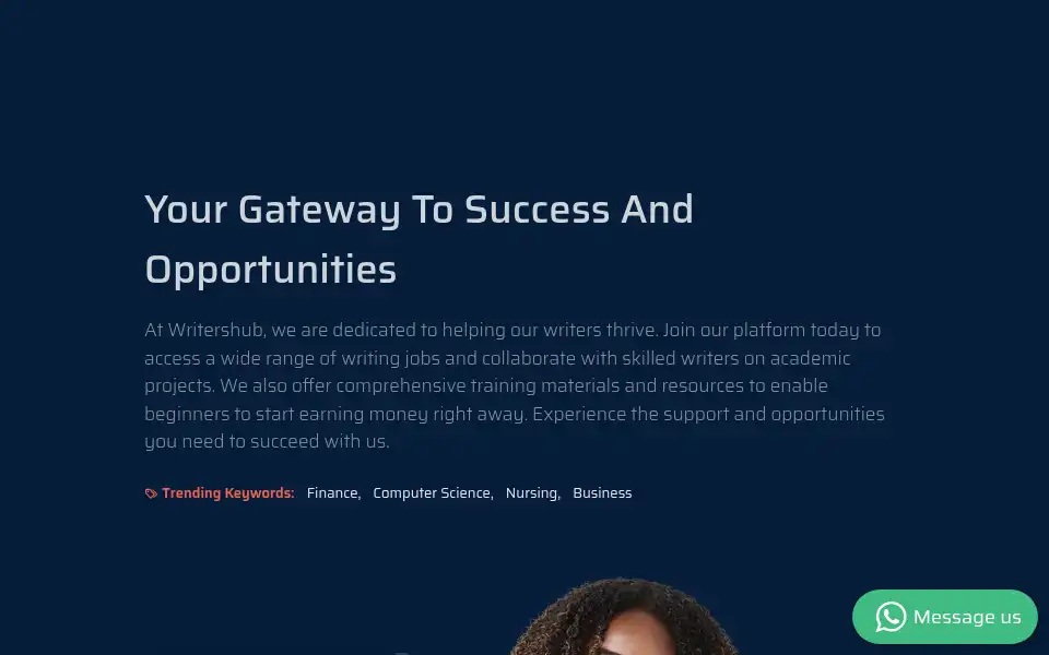 Screenshot of writerzhub.com