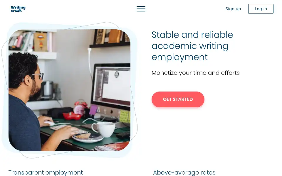 Screenshot of writingcreek.com