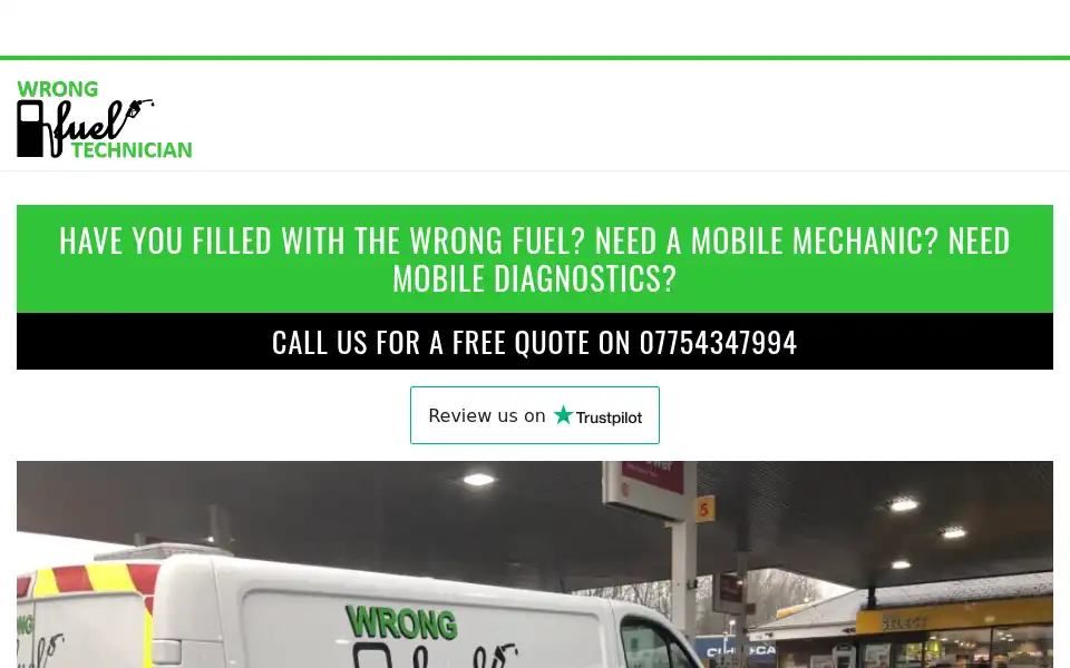 Screenshot of wrongfueltechnician.co.uk