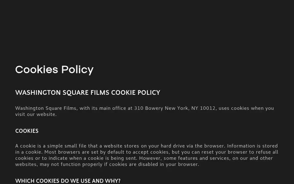 Screenshot of wsfilms.com