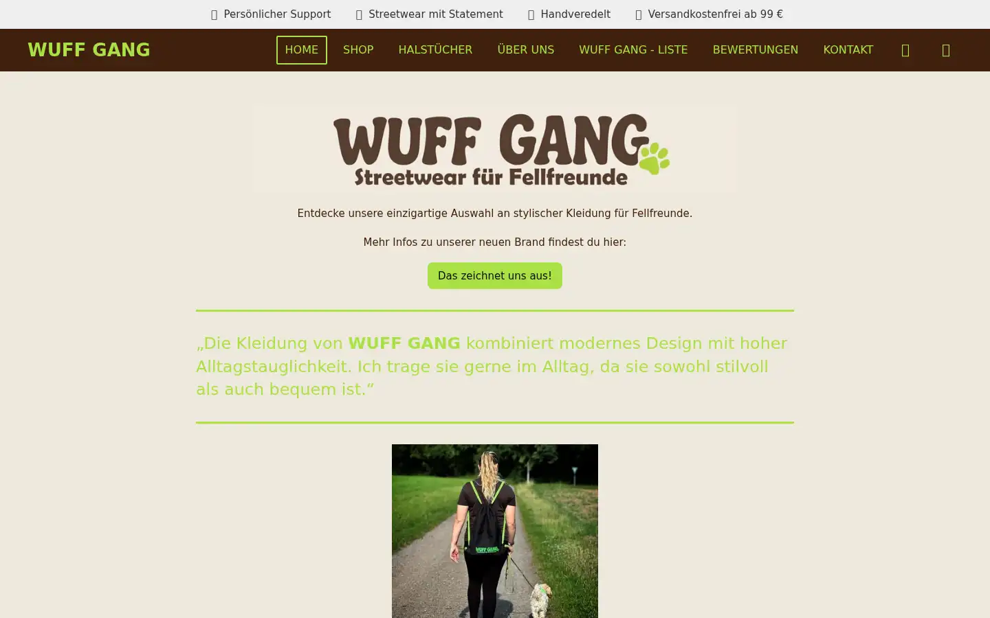 Screenshot of wuffgang.de