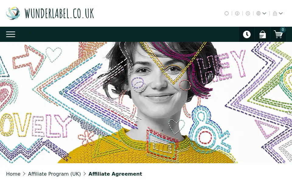 Screenshot of wunderlabel.co.uk