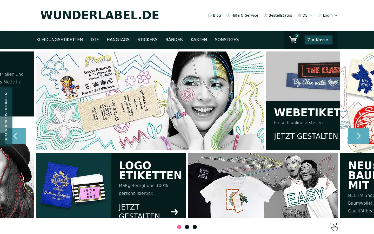 Screenshot of wunderlabel.de