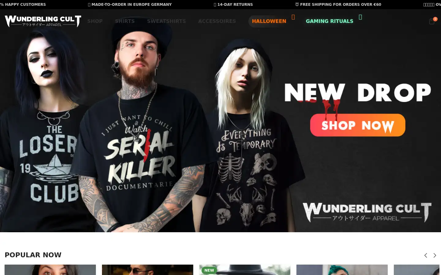 Screenshot of wunderling-cult.com