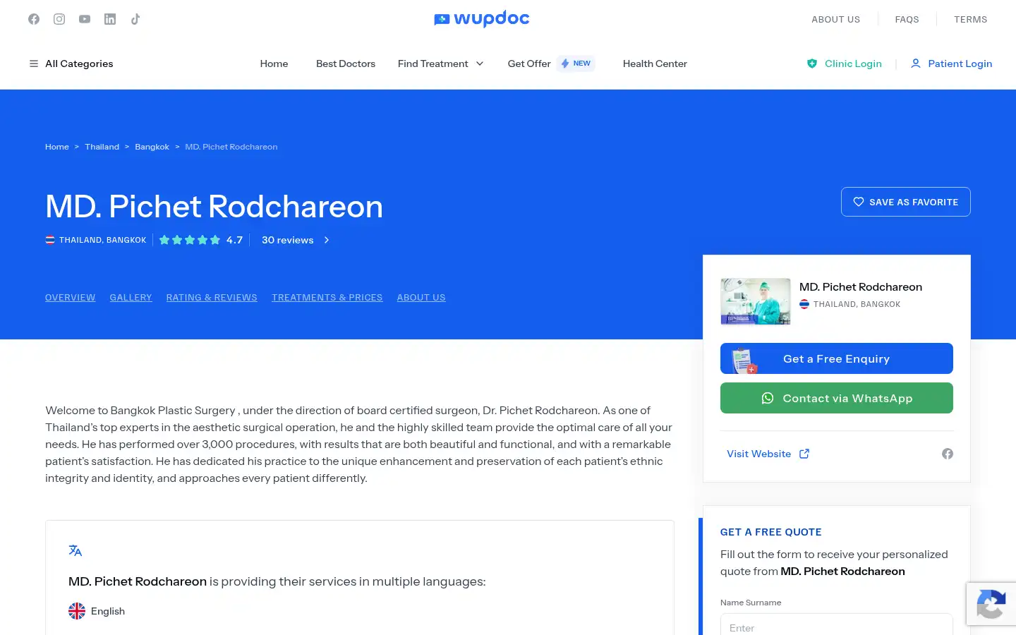 Screenshot of wupdoc.com