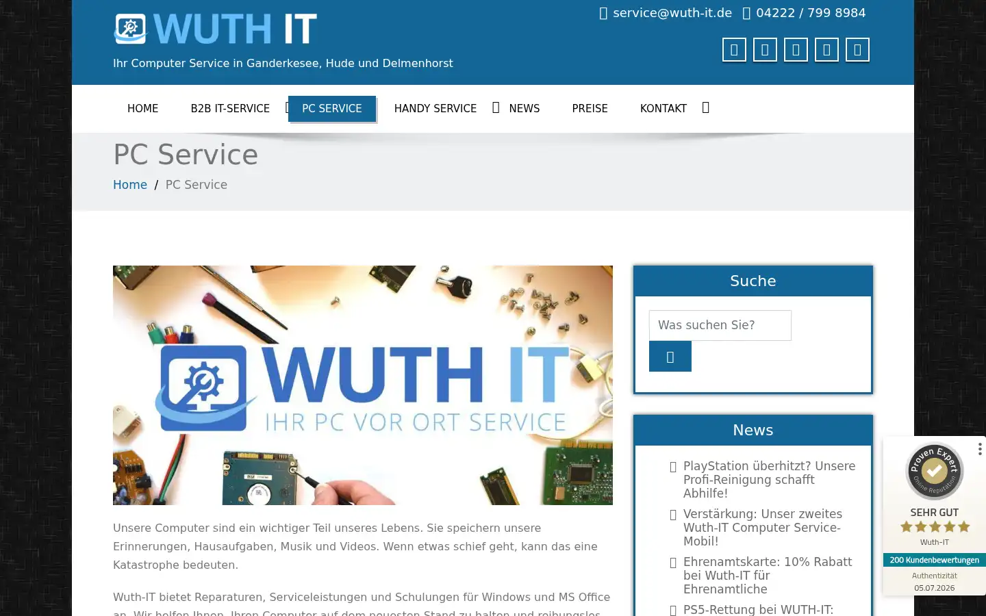 Screenshot of wuth-it.de
