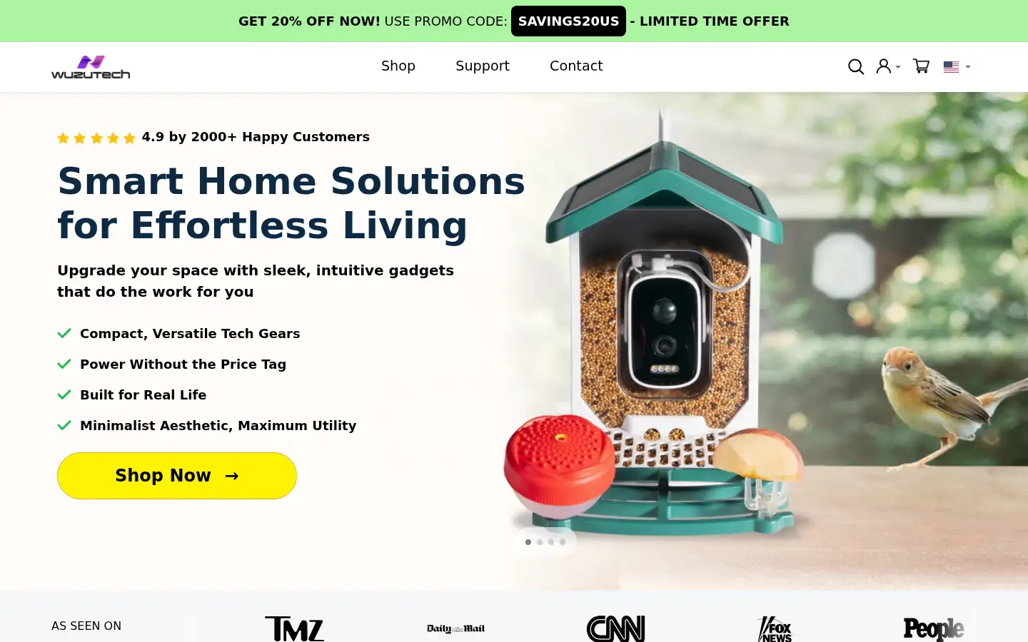 Screenshot of wuzutech.com
