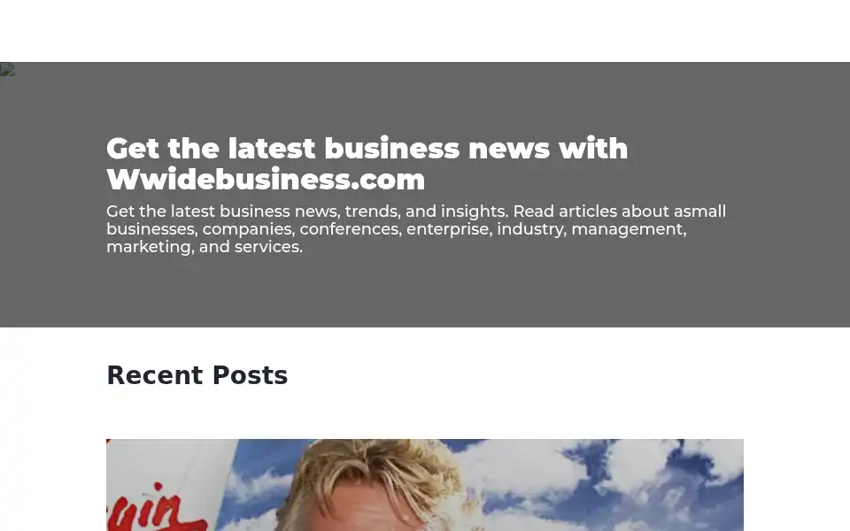 Screenshot of wwidebusiness.com