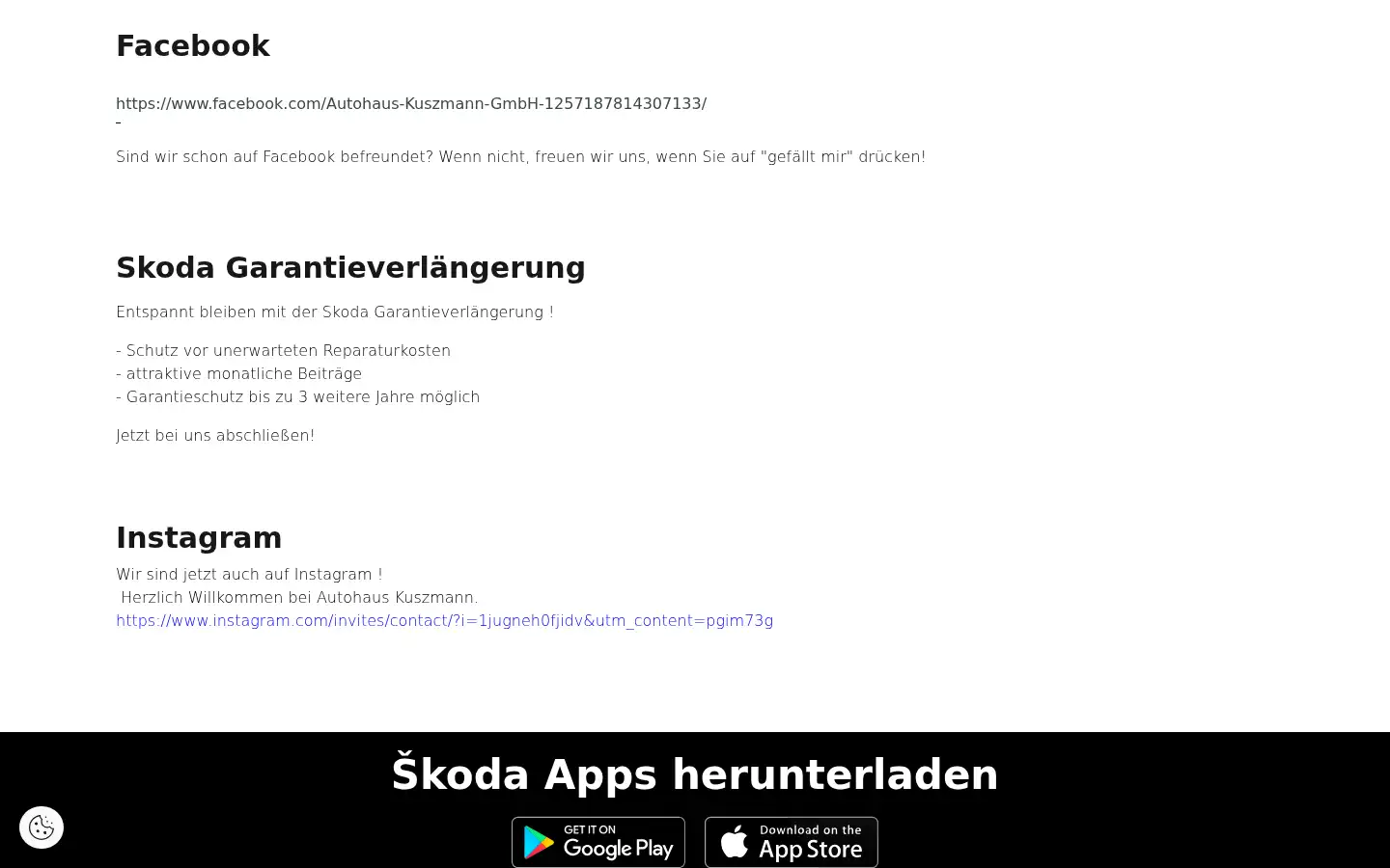 Screenshot of www-kuszmann.skoda-auto.de