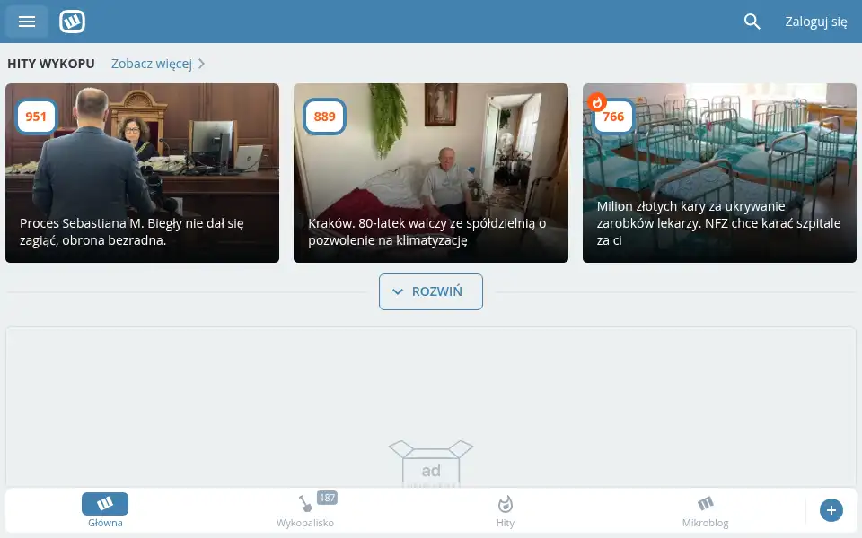 Screenshot of wykop.pl
