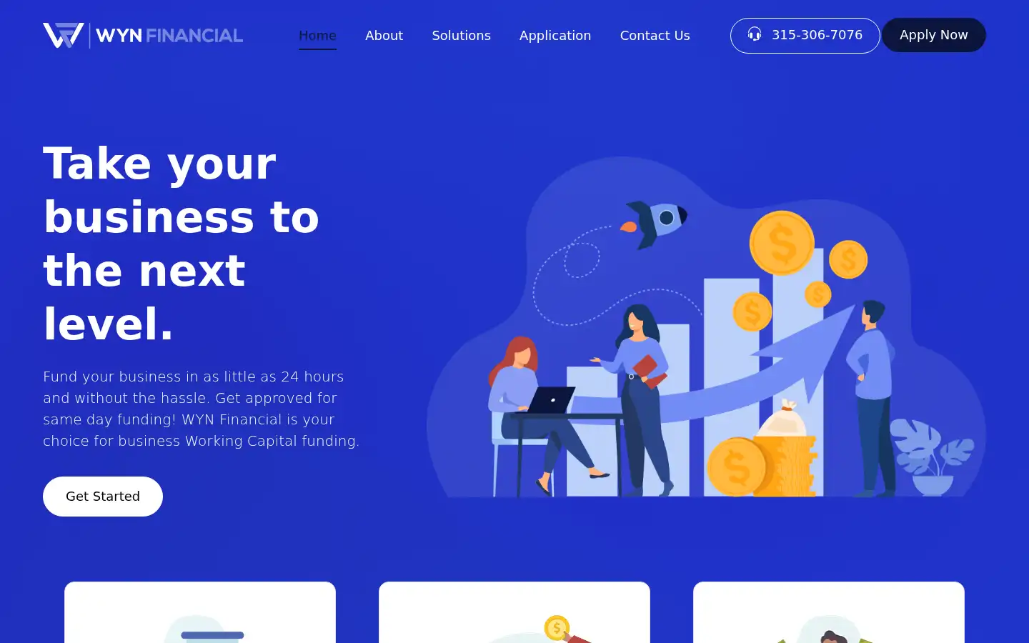 Screenshot of wynfinancial.com