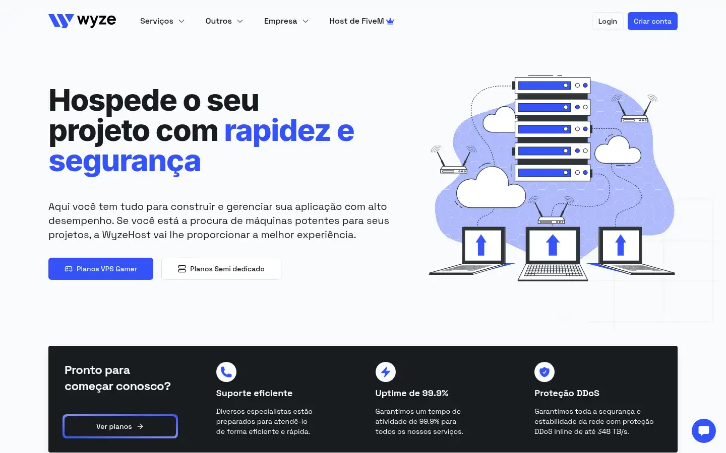 Screenshot of wyzehost.com.br