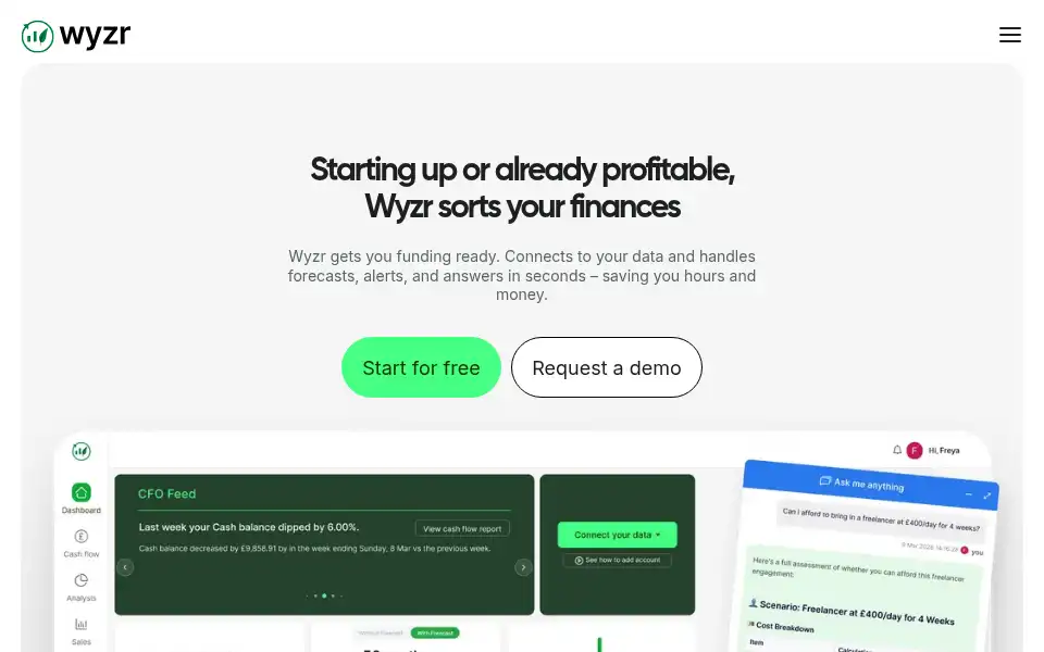 Screenshot of wyzr.uk