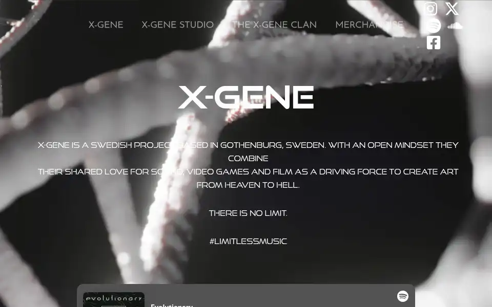 Screenshot of x-gene.net
