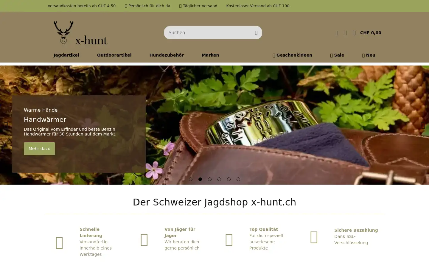 Screenshot of x-hunt.ch