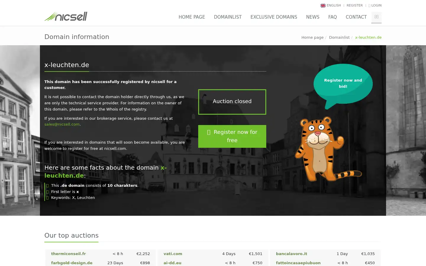 Screenshot of x-leuchten.de