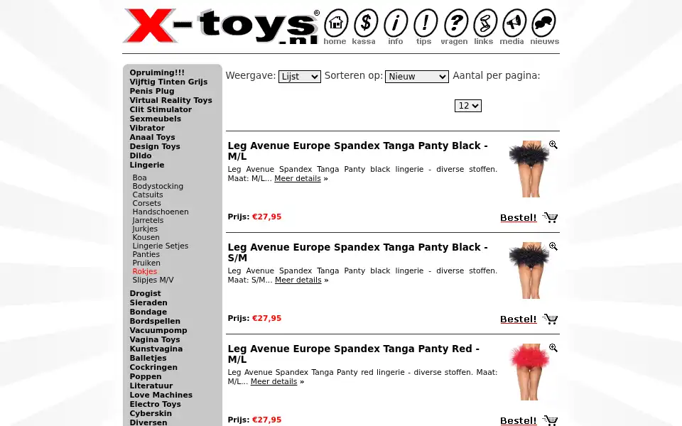Screenshot of x-toys.nl