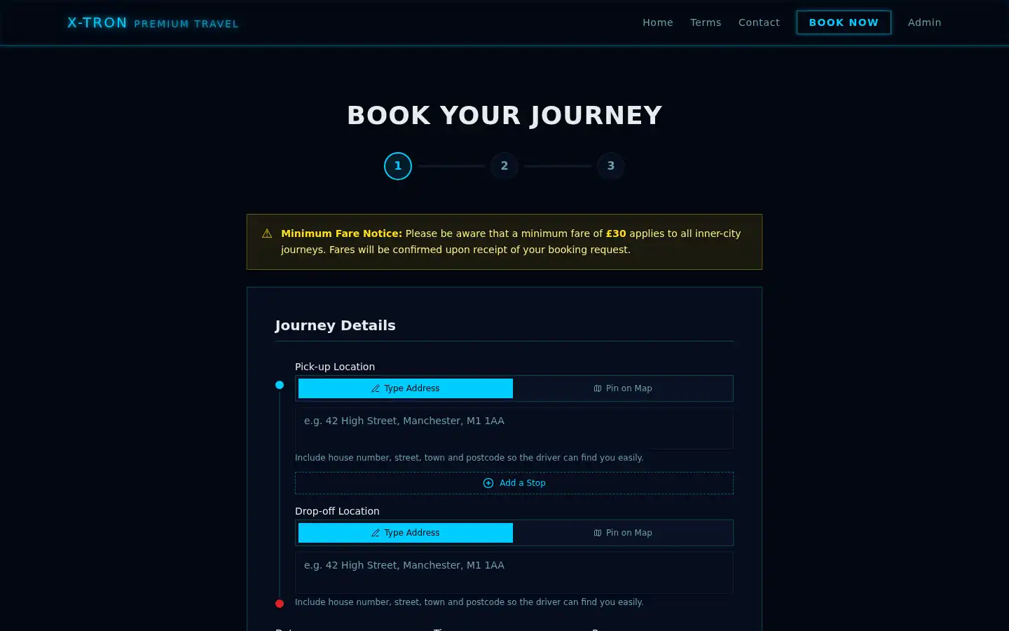 Screenshot of x-trontravel.com