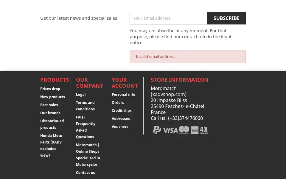 Screenshot of xadvshop.com