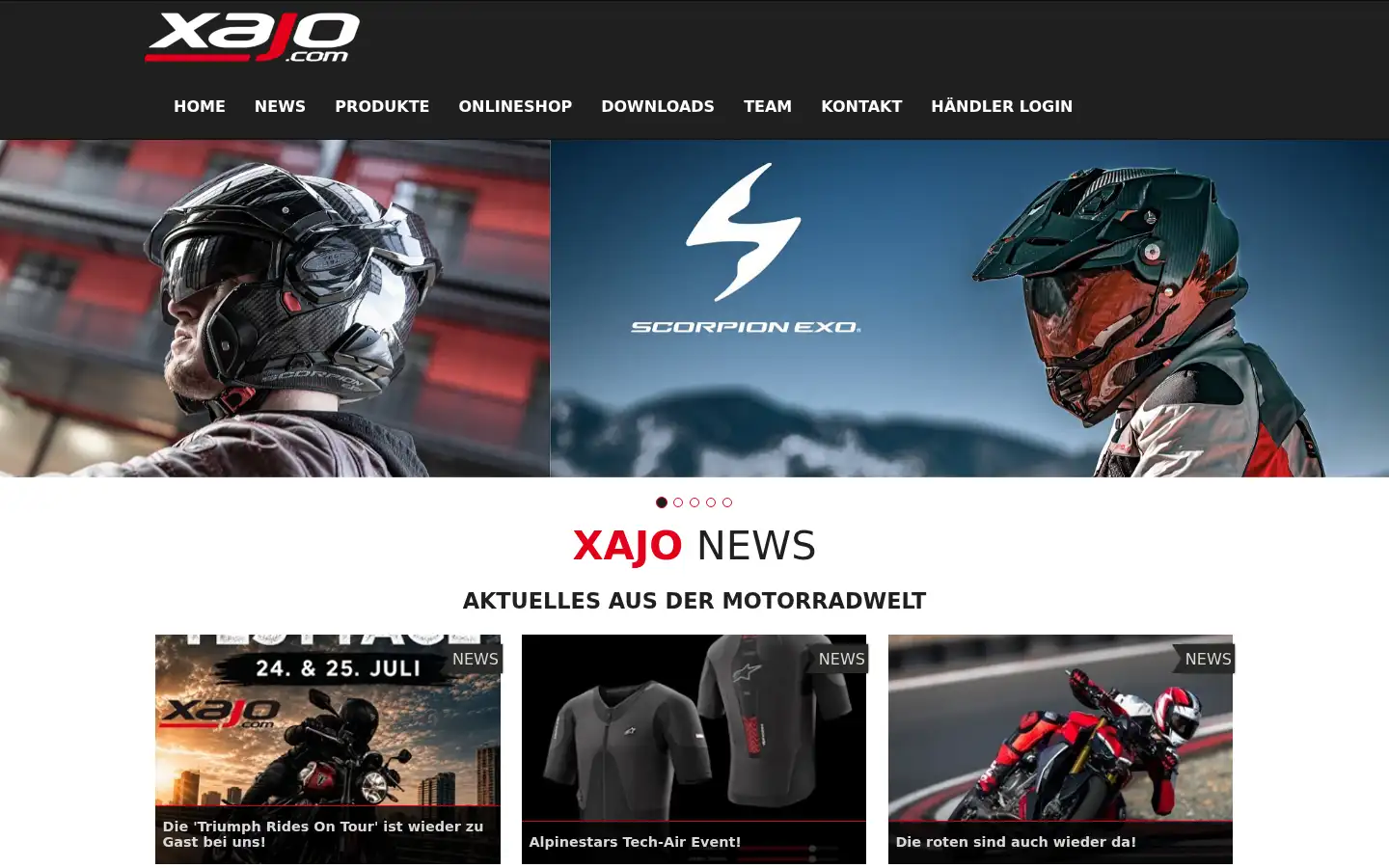 Screenshot of xajo.com
