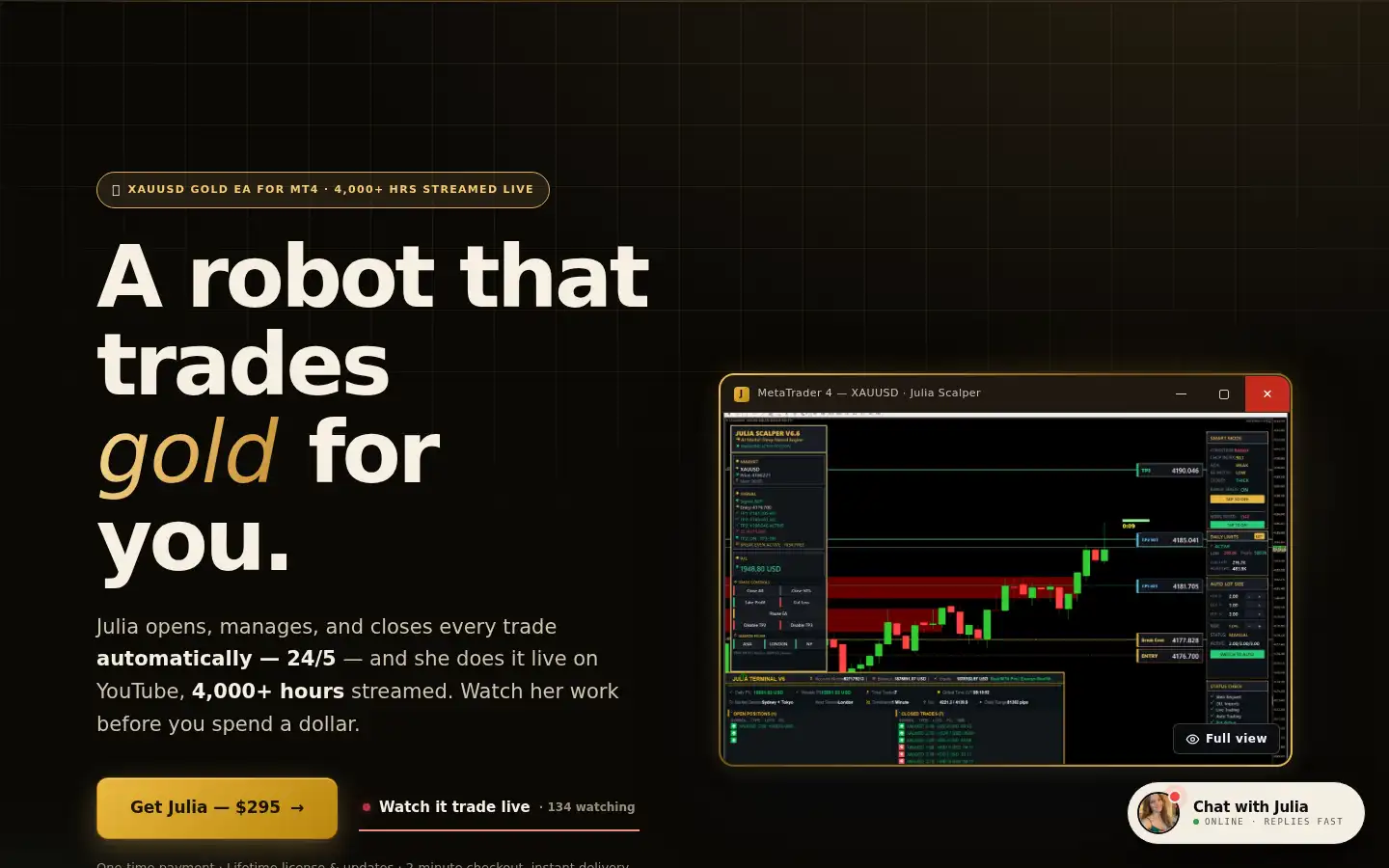 Screenshot of xauusdjulia.com