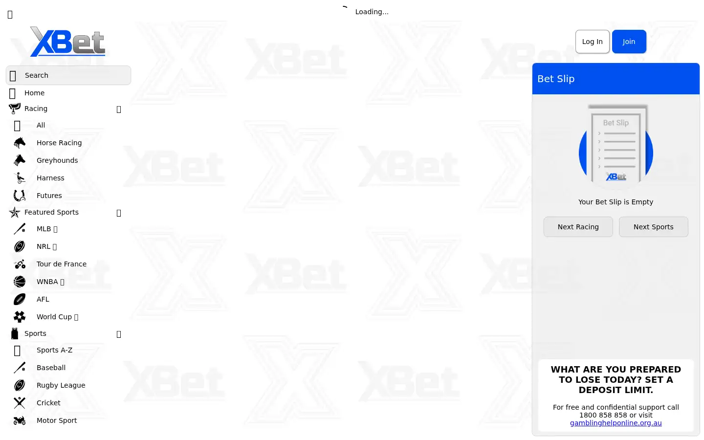 Screenshot of xbet.net.au