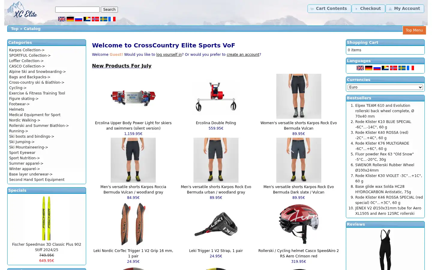 Screenshot of xc-elitesports.com