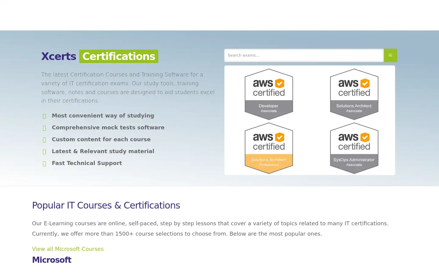 Screenshot of xcerts.com