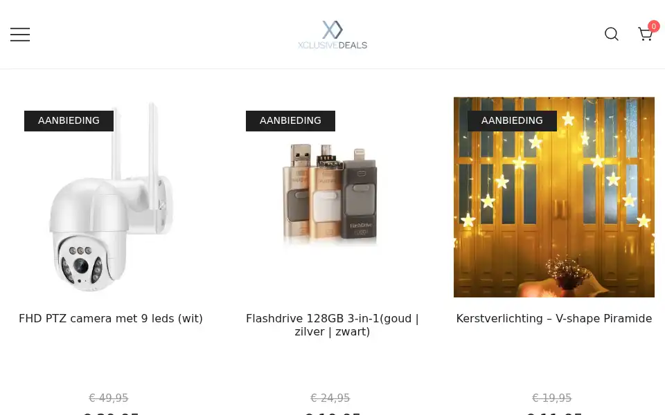 Screenshot of xclusive-deals.nl